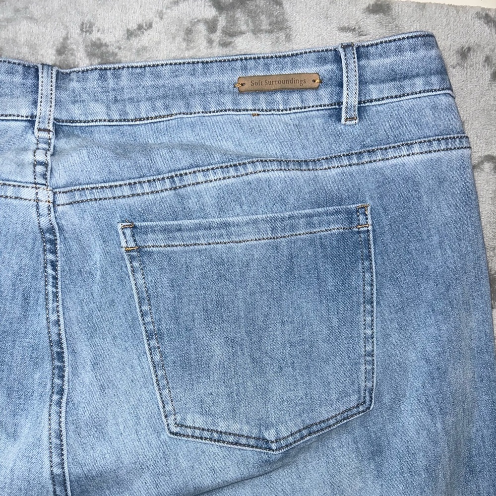 Soft surroundings ultimate denim wide leg jeans - Picture 8 of 9